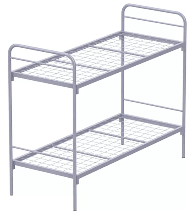 Кровать металлическая двухъярусная для рабочих