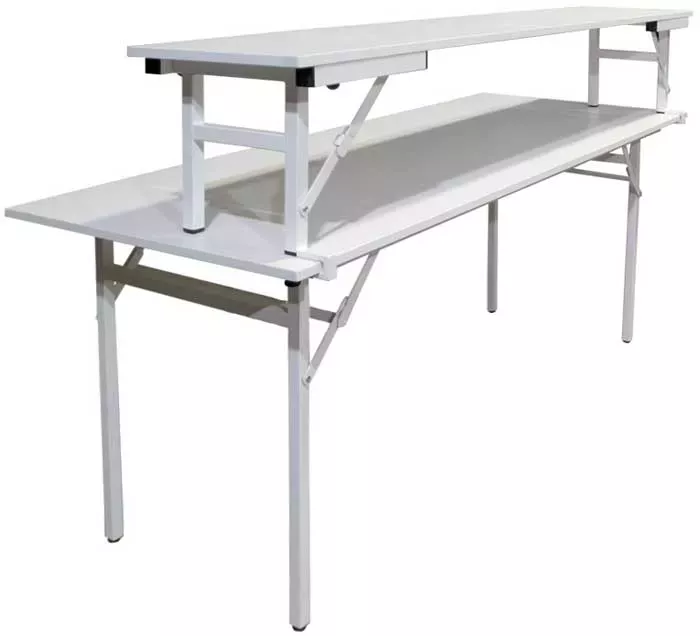 Складной двухуровневый стол для кейтеринга