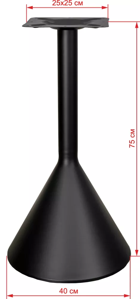 Черное чугунное подстолье для столов в кафе в стиле лофт Черное чугунное подстолье для столов в кафе в стиле лофт