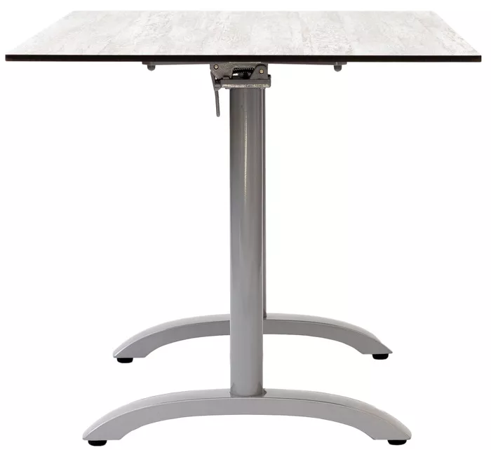 Складное подстолье металлическое для стола прямоугольного серебр