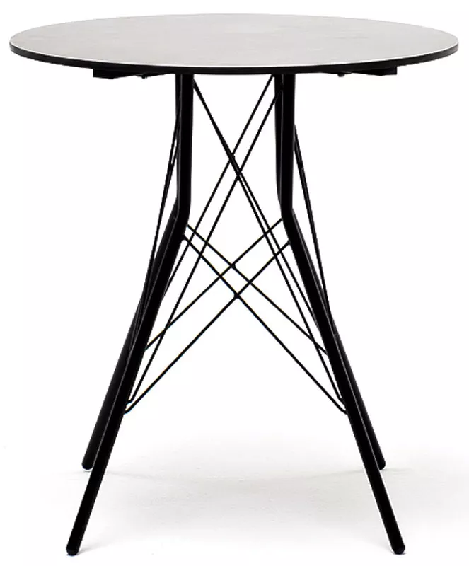 Стол круглый из HPL 70см, серый гранит/черный. Купить! Стол круглый из HPL 70см, серый гранит/черный. Купить!