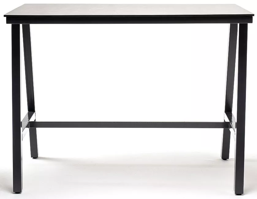 Стол барный из HPL 140х70см, H110, серый гранит Стол барный из HPL 140х70см, H110, серый гранит