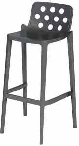 Стул пластиковый полубарный красный