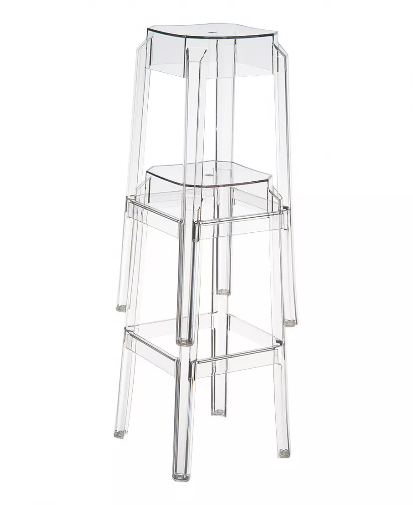 Прозрачный табурет из пластика стопируемый Турция Прозрачный табурет из пластика стопируемый Турция