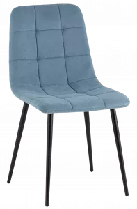 Мягкие обеденные стулья на металлокаркасе велюр темно-серый