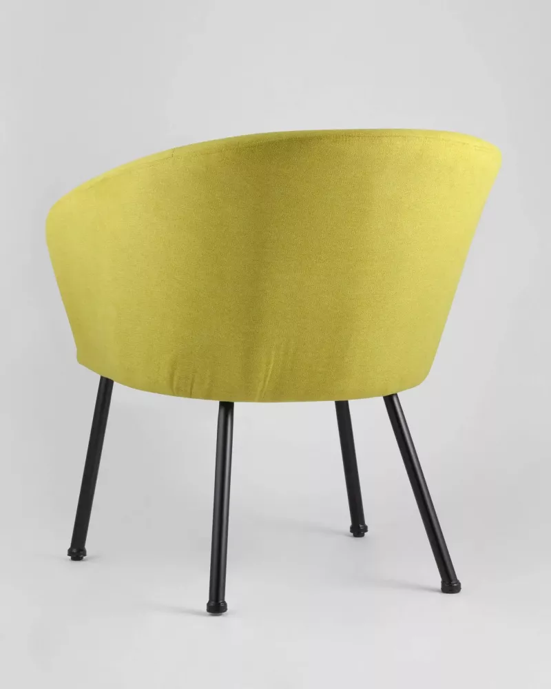 Мягкое кресло с металлическими ножками, травяной Мягкое кресло с металлическими ножками, травяной