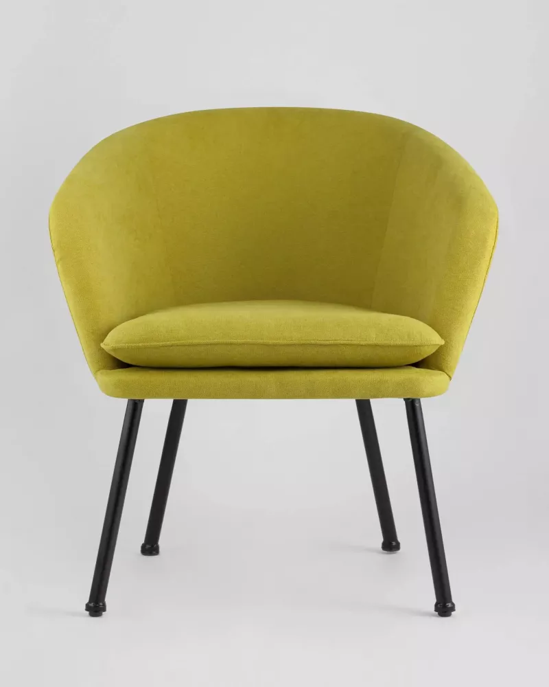 Мягкое кресло с металлическими ножками, травяной Мягкое кресло с металлическими ножками, травяной