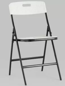 Складные банкетные стулья из пластика купить белый/черный