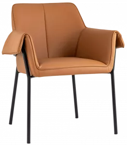 Стул серо-голубой полумягкий на металлическом каркасе