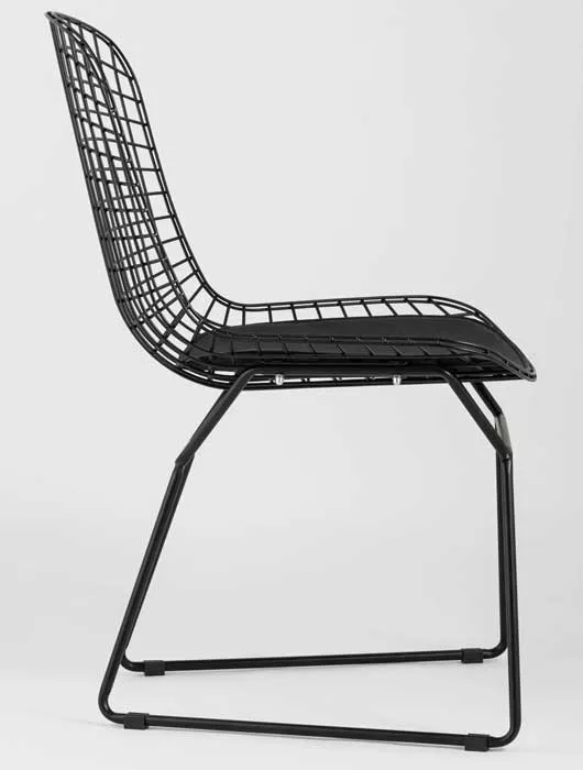 Железные стулья со спинкой черные в стиле Лофт купить