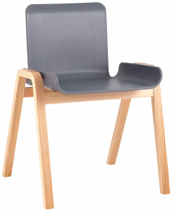 Стул пластиковый прозрачный со спинкой, фиолетовый Италия