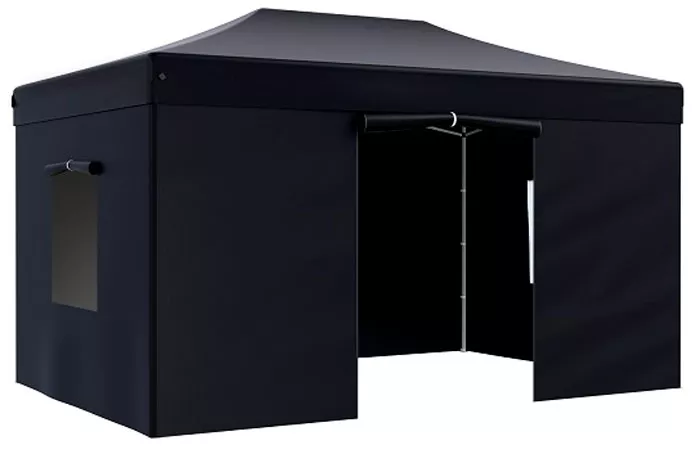 Садовый шатер 3х4,5 беседка быстросборная, черный