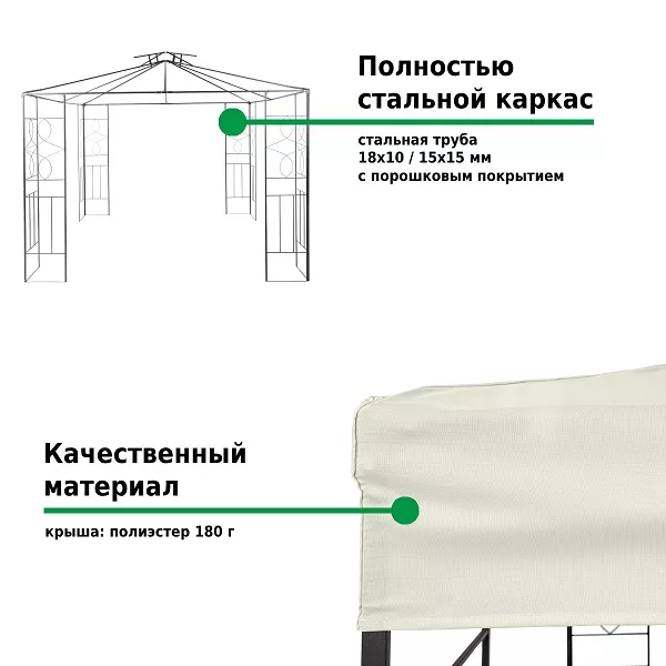 Тент садовый беседка 3х3 полиэстер. Распродажа! Тент садовый беседка 3х3 полиэстер. Распродажа!
