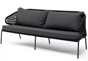 Тиковый диван 3-местный плетеный из роупа