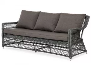 Тиковый диван 3-местный плетеный из роупа