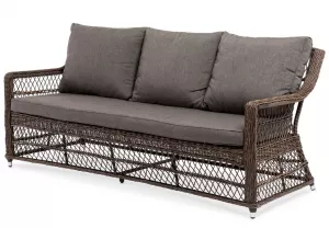 Тиковый диван 3-местный плетеный из роупа