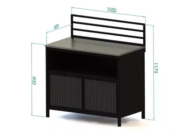 Модуль для уличной кухни из алюминия (консоль закрытая) Модуль для уличной кухни из алюминия (консоль закрытая)