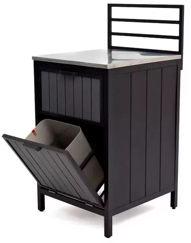 Уличная кухня для дачи модуль из алюминия (мусорный ящик)