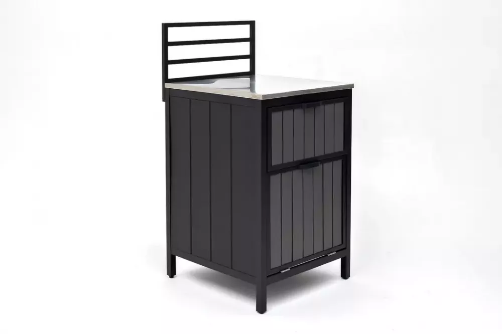 Уличная кухня для дачи модуль из алюминия (мусорный ящик) Уличная кухня для дачи модуль из алюминия (мусорный ящик)