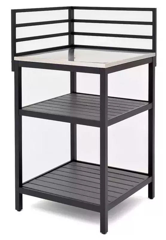 Уличная кухня для дачи, модуль угловой открытый