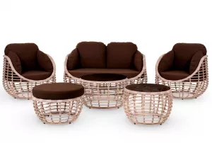 Садовая мебель из искусственного ротанга угловая