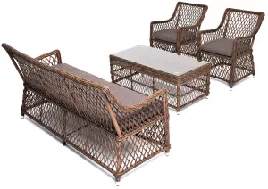 Модульный плетеный комплект для отдыха на террасе