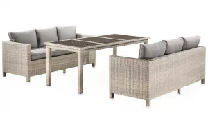 Обеденный комплект из искусственного ротанга 190х90 купить