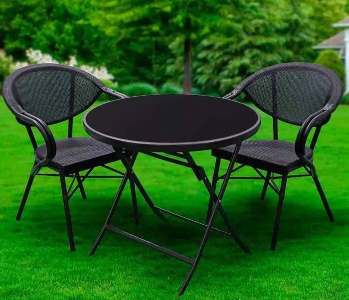 Мебель из искусственного ротанга со складным столом купить