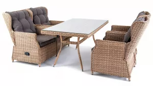 Обеденная группа из искусственного ротанга купить для кафе
