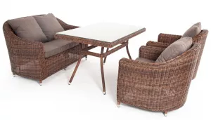 Плетеная мебель из искусственного ротанга стол и 2 стула