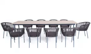 Комплект обеденный с диваном, серый