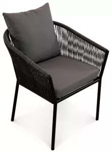 Стул из искусственного ротанга с подушкой для уличного кафе