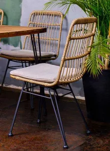 Уличные стулья из искусственного ротанга для кафе