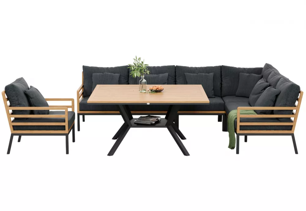Комплект мебели из тика обеденная зона для сада и террасы