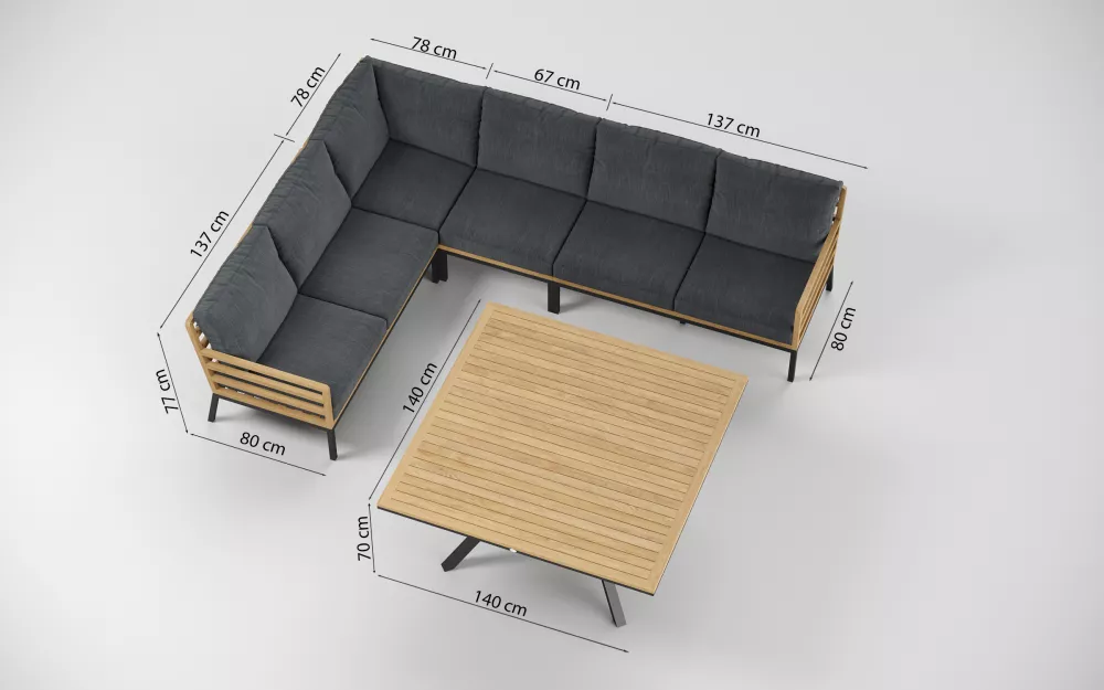 Комплект мебели из тика обеденная зона для сада и террасы Комплект мебели из тика обеденная зона для сада и террасы