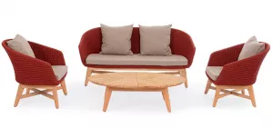 Уличная мебель из тика, алюминия, искусственного ротанга