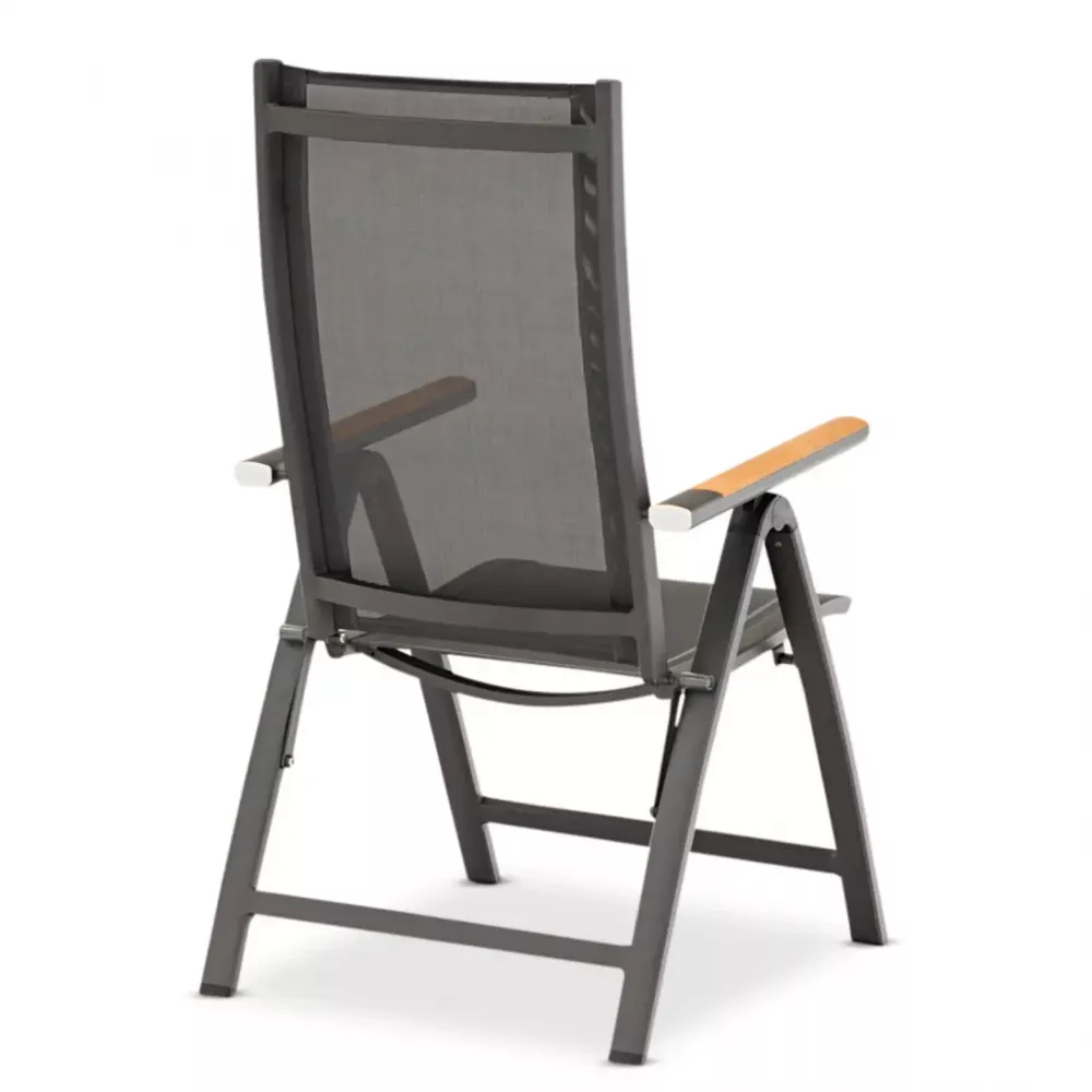 Уличная обеденная мебель на 10-х из алюминия/тика/текстилена Уличная обеденная мебель на 10-х из алюминия/тика/текстилена