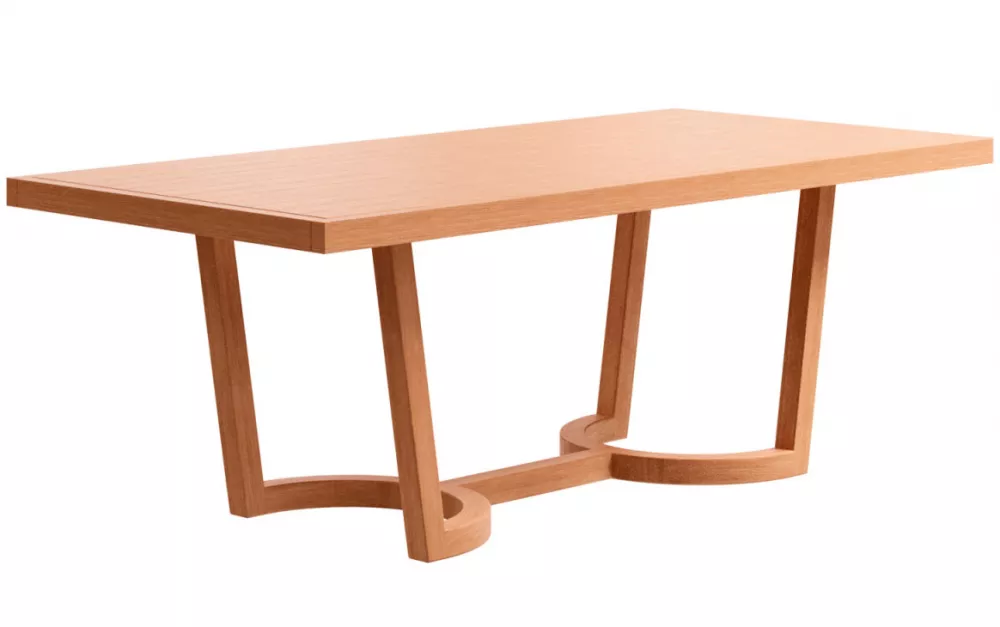 Большой стол обеденный деревянный из ироко Италия