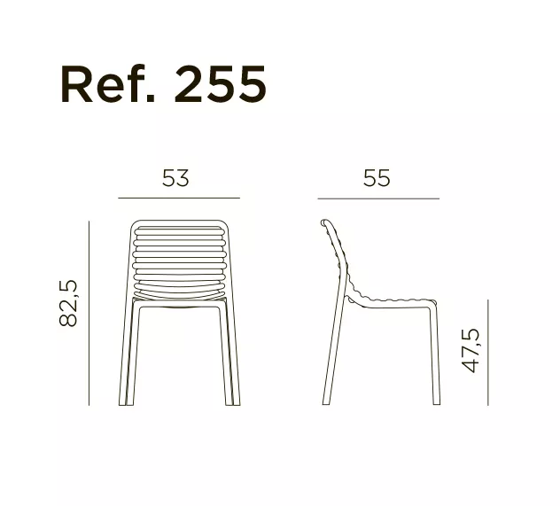 Стул пластиковый, капучино Италия Стул пластиковый, капучино Италия