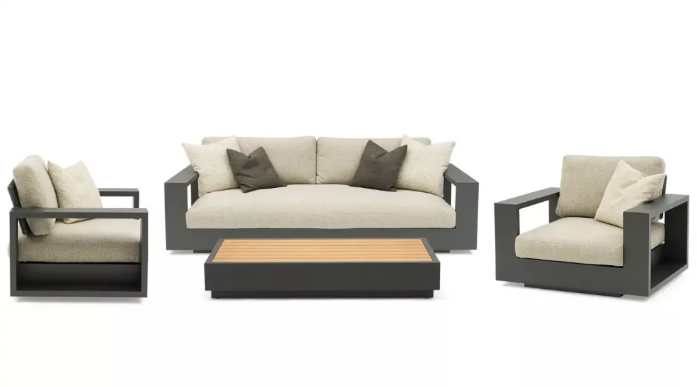 Премиальная мягкая уличная мебель алюминий, тик, плетение