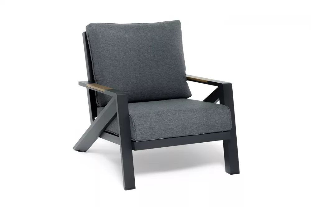 Садовая мебель 5-местная из алюминия, цвет темно-серый Садовая мебель 5-местная из алюминия, цвет темно-серый