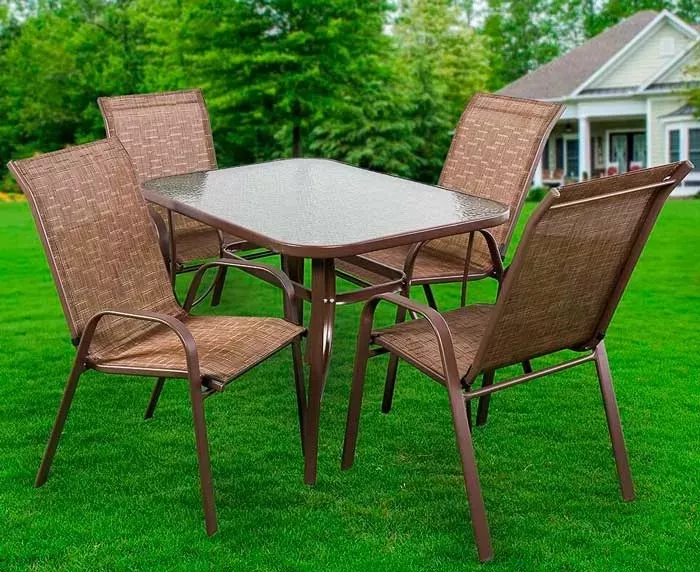 Садовая мебель для уличного кафе на металлокаркасе