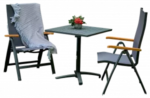 Комплект плетеный из роупа с 2-х местным диваном, темно-серый