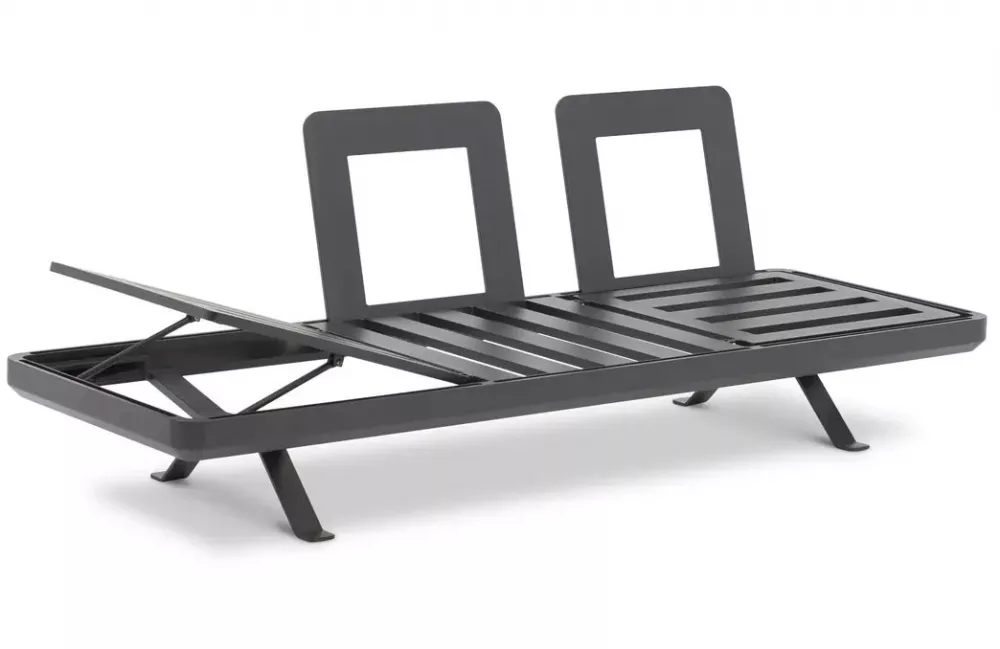 Современная модульная угловая мебель из алюминия и тика Современная модульная угловая мебель из алюминия и тика