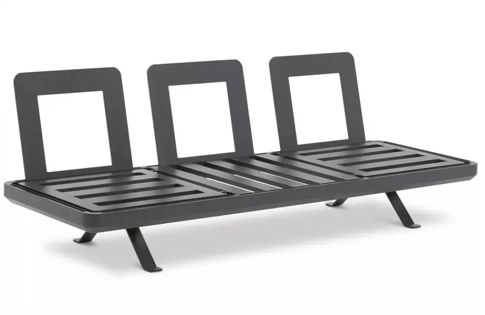 Современная модульная угловая мебель из алюминия и тика Современная модульная угловая мебель из алюминия и тика