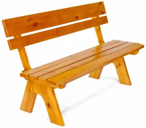 Скамья деревянная из акации 3-х местная