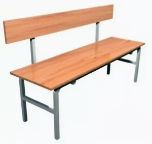 Скамейка с вешалкой для раздевалки сталь/сосна. Разборная!