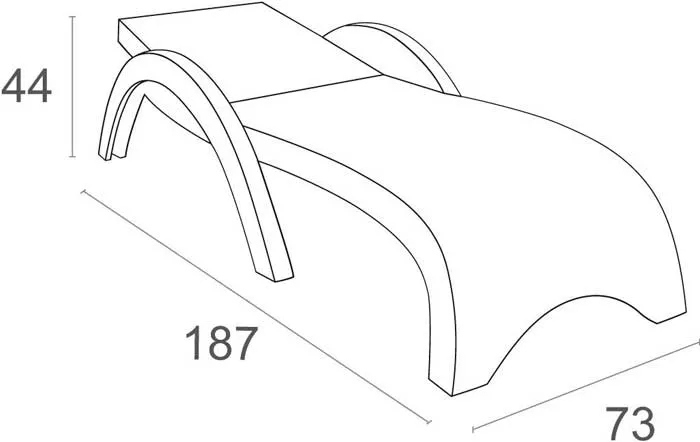 Пластиковый шезлонг на колесах с подушкой и столиком RXFI-BE-K