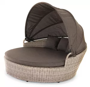 Деревянный лежак для дачи с текстиленом недорого черный