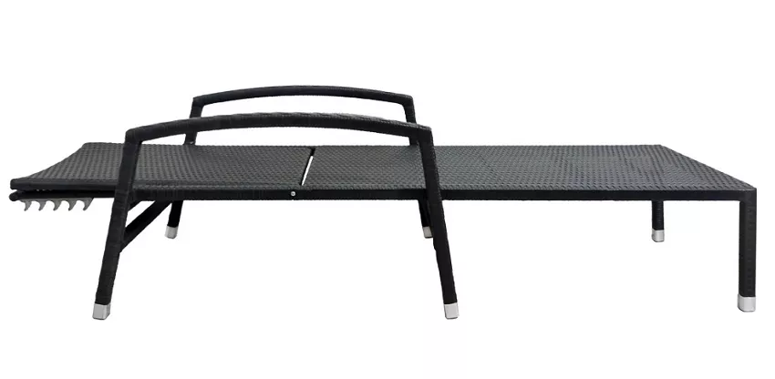 Плетеный лежак для дачи и пляжа без матраса Плетеный лежак для дачи и пляжа без матраса